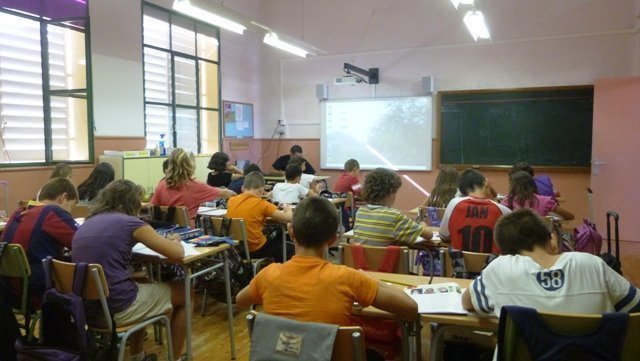 Imatge d'arxiu d'una aula. Foto: Arxiu