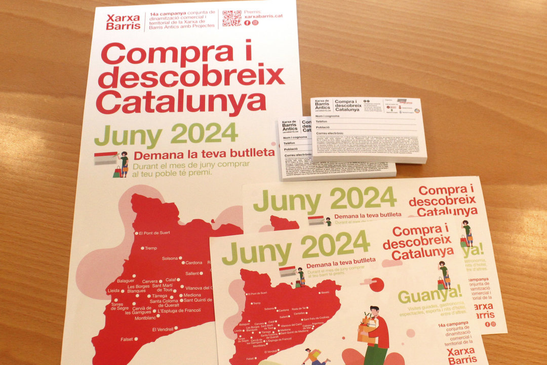 Material promocional de la campanya 'Compra i descobreix Catalunya'. Foto: Ajuntament de Tàrrega