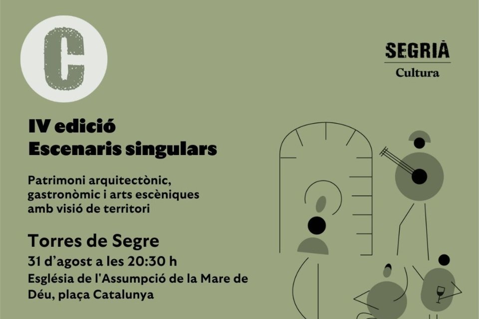 Imatge del cartell d'Escenaris  Singulars. Foto: Consell Comarcal del Segrià