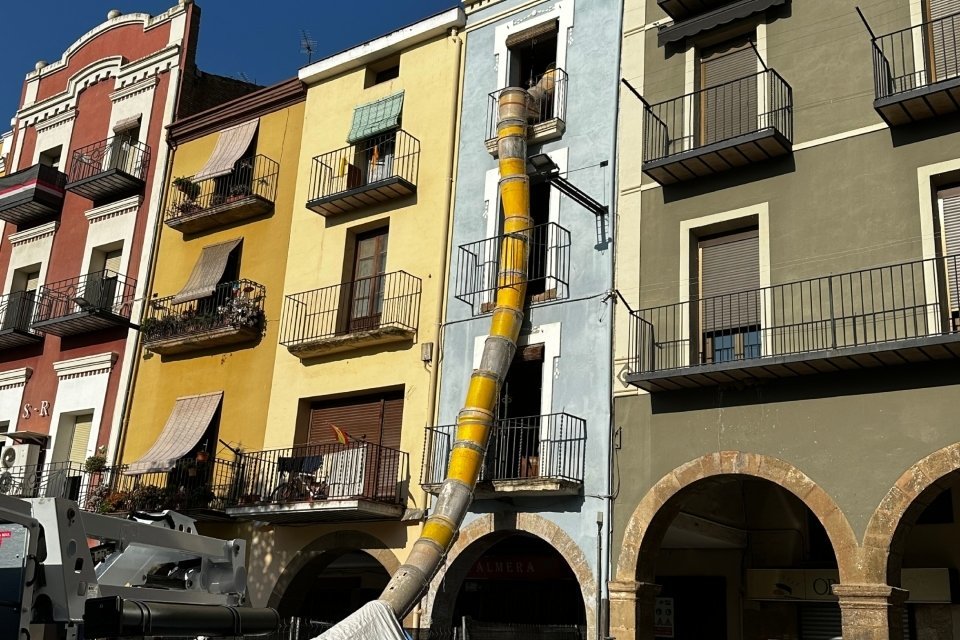 Obres de restauració de Casa Pallàs a Balaguer. Foto: Paeria de  Balaguer