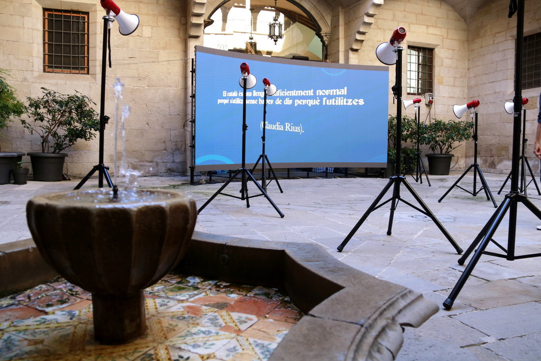 Instal·lació de «La Veu Trencada d'un Poble». Foto: ACN