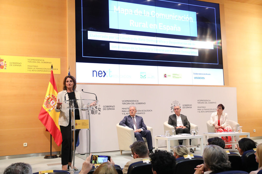 Teresa Ribera, Manuel Campo Vidal, Francesc Boya y Camino Cabañas. Foto: cedida per Next Fundación