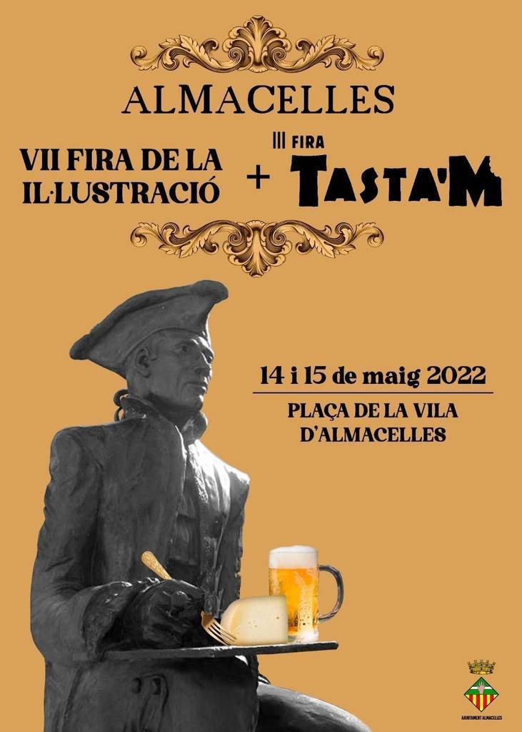 Cartell Fira de la Il·lustració i Fira Tasta'm d'Almacelles 2022 ©AjAlmacelles