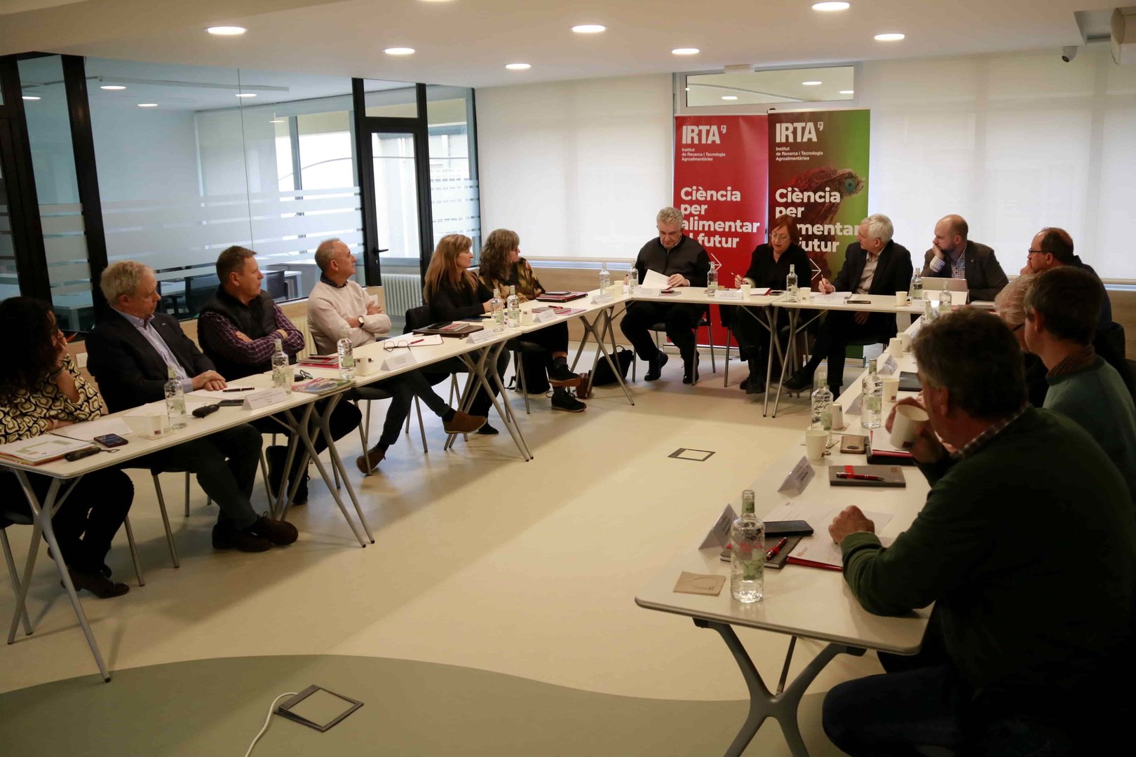 Un moment durant la 5a Taula Institucional de l'IRTA a Ponent i l'Alt Pirineu i Aran que s'ha celebrat a la seu d'IRTA al campus d'Agrònoms de la UdL - Foto: Anna Berga
