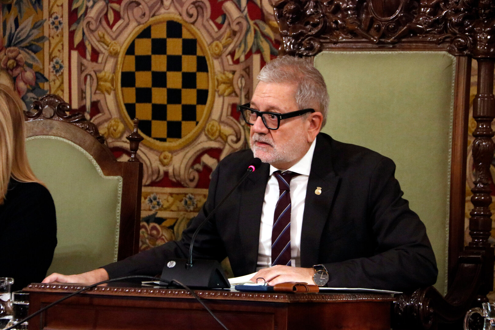 L'alcalde de Lleida, Fèlix Larrosa, durant el ple de pressupostos de la Paeria. Foto: ACN